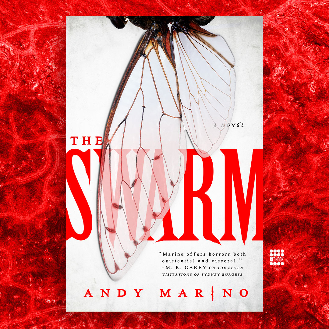 It begins with cicadas. It will end with The Swarm. Cover launch! Take your first look at the cover for THE SWARM, a new horror novel by @andy_marino coming November 2024. Learn more: bit.ly/47jzDuJ Design by @VonBrooklyn