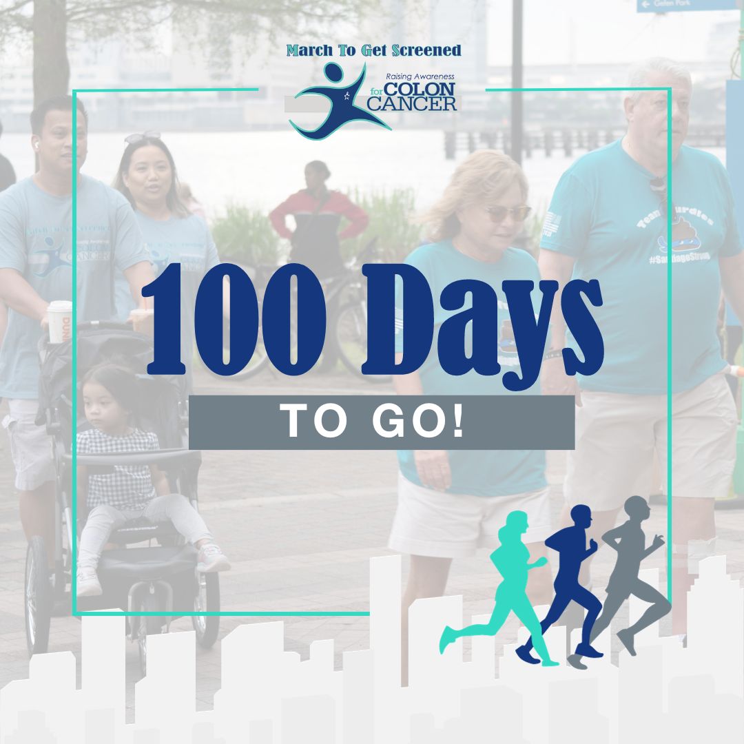 BGFoundation904's tweet photo. ππ ONLY 100 DAYS TO GO! ππ
Are you registered? Click the link below to register, donate, and learn more about #MTGS5K!
π https://t.co/hgO3H1zXav
#EndColonCancer #GetScreened #ColonCancerAwareness https://t.co/Wtruud1x7O