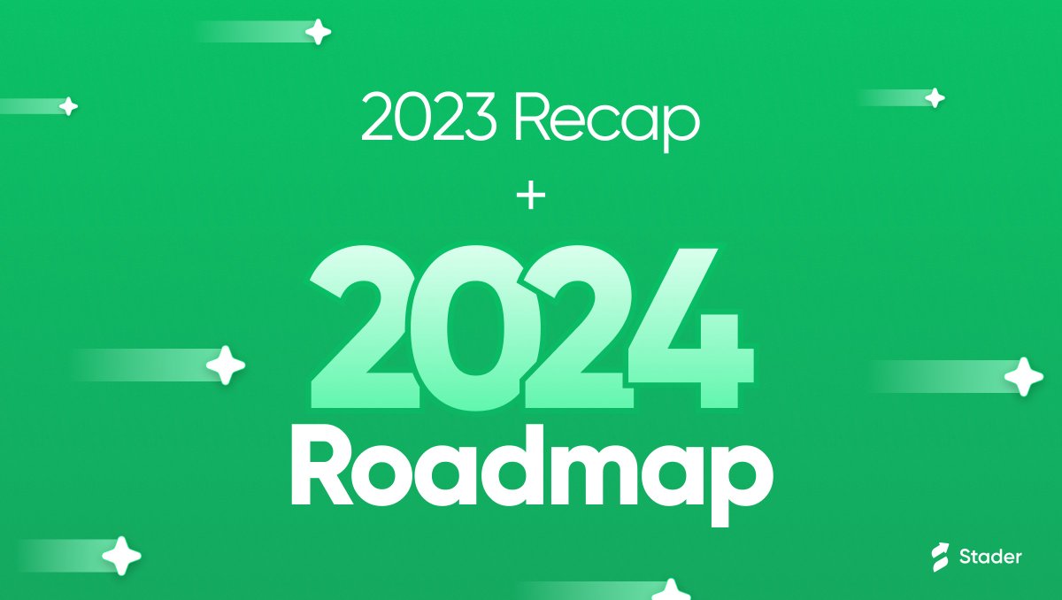 staderlabs's tweet photo. 2023 was a standout year with some remarkable achievements for @staderlabs.

Our biggest highlight was the ETHx mainnet launch that garnered,

$170M+ TVL &amp; 200+ node operators in less than 6 months!

Below is our recap of 2023 &amp; plans ahead for 2024. 🧵 https://t.co/AR23TRMWBO