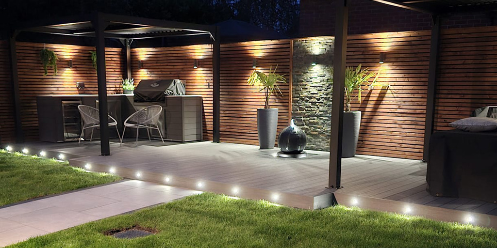Our Grey decking helping to light the way! 💡💡💡