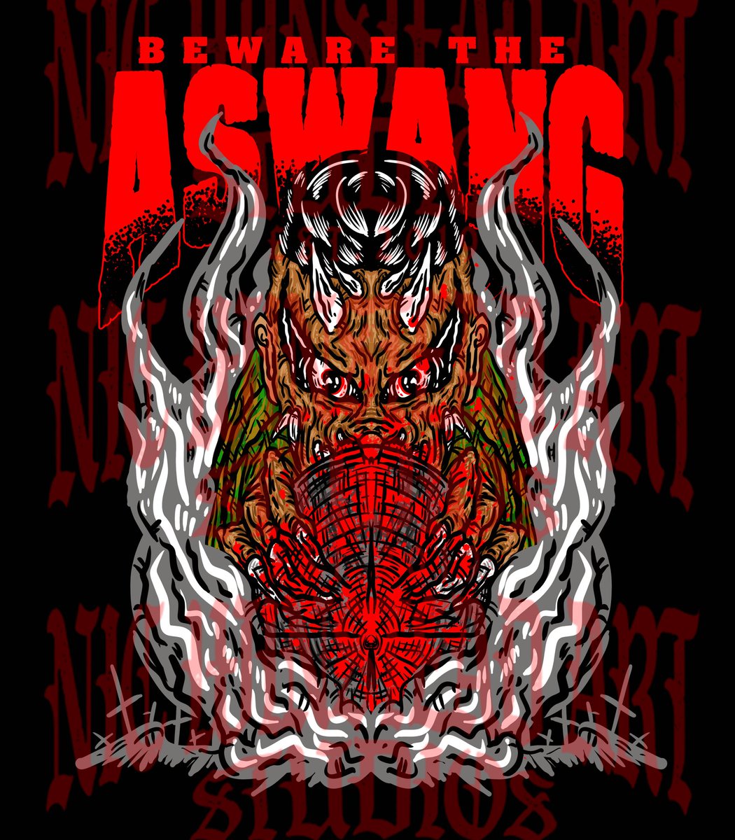 'Beware the Aswang' totally loved the entrance and intro to Filipino Folklore by @MegaTJP of the shape-shifting horror of the Aswang! Freetime piece for now!

#tjp
#unitedempire 
#newjapanprowrestling 
#wrestlingdesign 
#wrestlingshirt 
#filipino
#aswang 
#horrorart