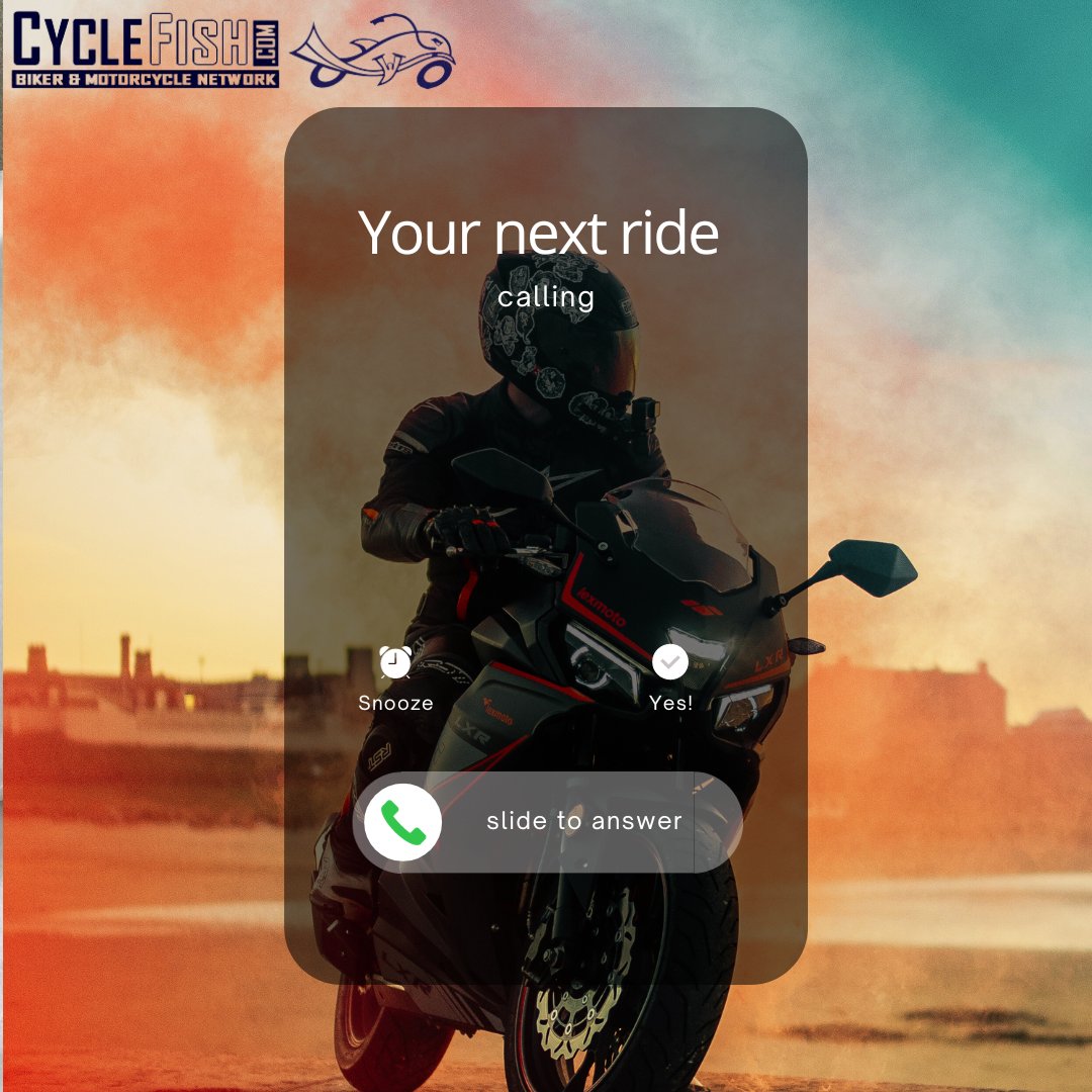 Ring Ring... That's the sound of your next ride calling

CycleFish.com

#twowheels #moto #leather #bikers #bikenight #motorcycles #riders