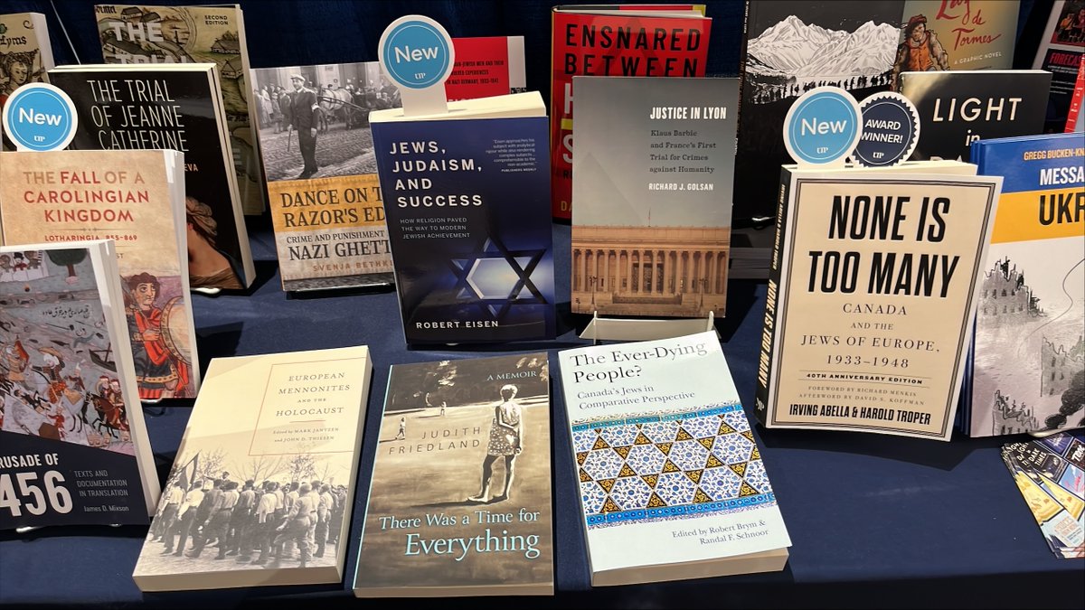 We have a large selection of books on #CanadianHistory & #JewishHistory. Stop by the UTP booth at #AHA24 and chat with us about our books. @AHAhistorians @Nat_Fingerhut