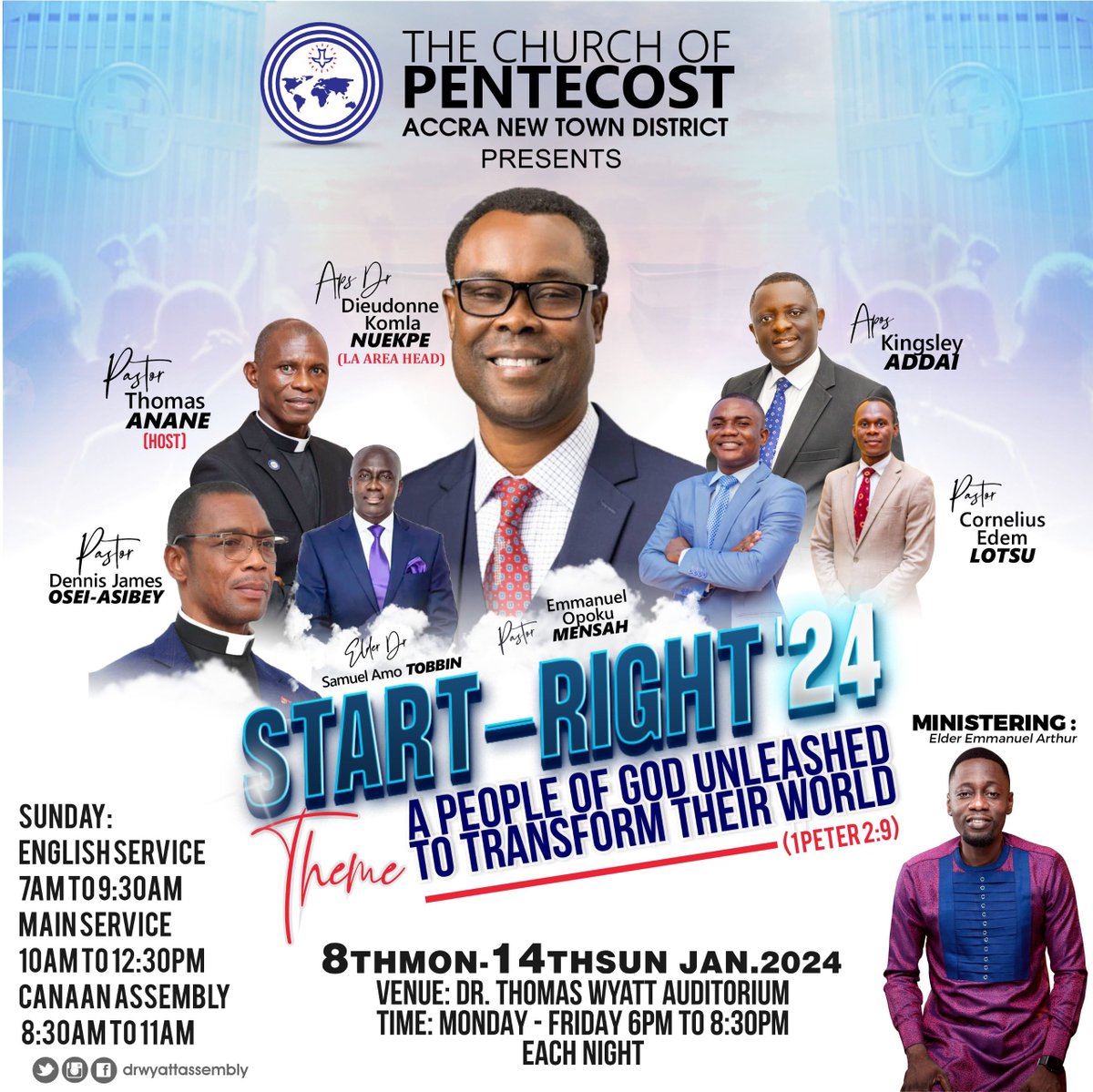 drwyattassembly's tweet photo. START-RIGHT'24🔥🔥🔥

The Lord has been faithful to usher us into the New Year in good health! Start 2024 right by joining us to fast, pray for a good year and gather momentum to transform our world 🙏. https://t.co/OcE7xHB6VX