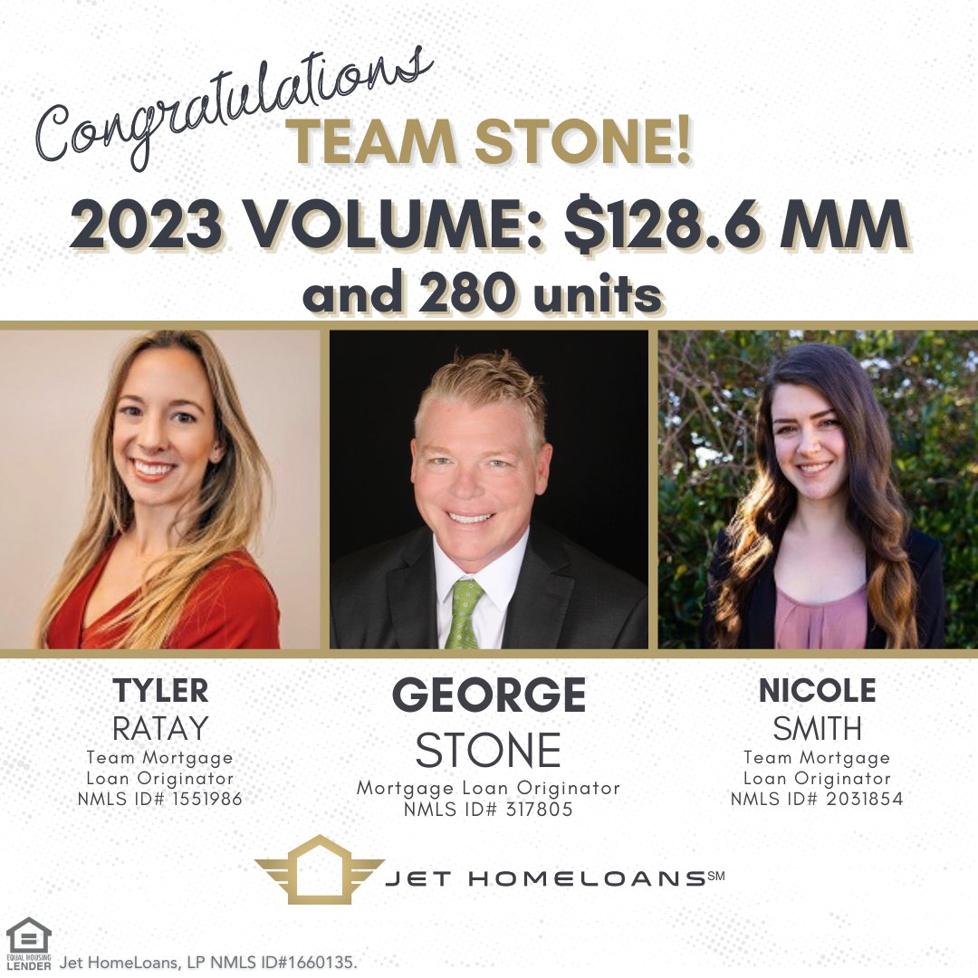 Congratulations Team Stone on your milestone accomplishments last year! Ready for a rockin' 2024 serving our prospective homebuyers 💪🏡 #mortgageloan #loanofficer #homeownership