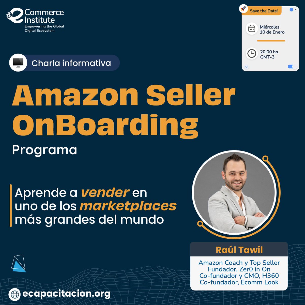 einstituto's tweet photo. ¡Domina la venta en #Amazon!📦 Únete a la charla informativa del programa Amazon Seller OnBoarding y descubre todo sobre el contenido, clases y habilidades clave para impulsar tus ventas.

¡Regístrate ahora!👉https://t.co/Q20lNCMwCq

#ecommerceinstitute #venderenamazon #amazonfba https://t.co/L0vve0CMfo