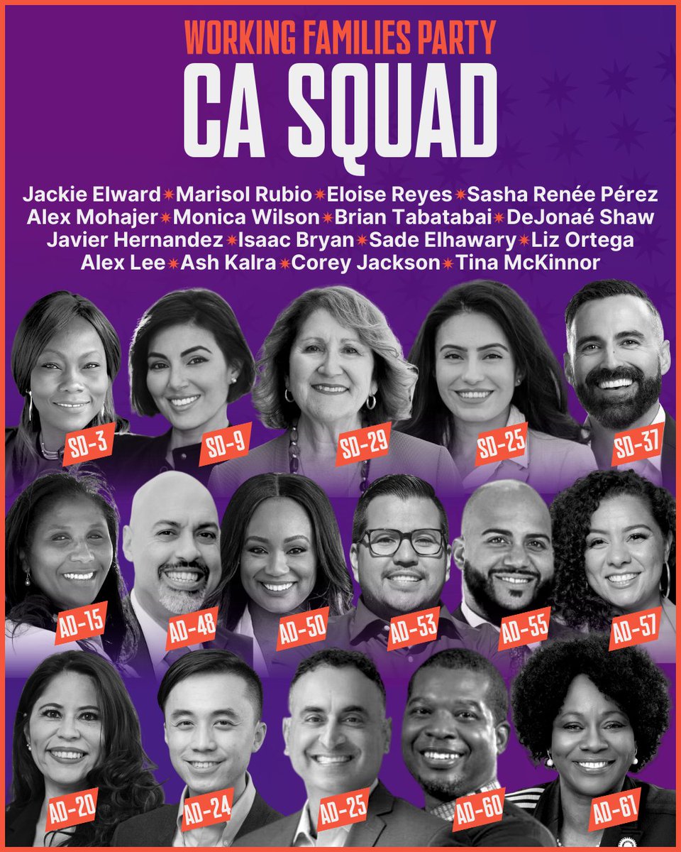 🌟UPDATE: The CA Squad just got bigger!🌟 Welcome <a href="/AlexMohajer/">Alex Mohajer</a> to our list of 2024 endorsed State Legislature candidates.  These are the progressive champions we need to transform CA into a state that works for all of us. Let's vote this March and #ExpandTheSquad 🐺