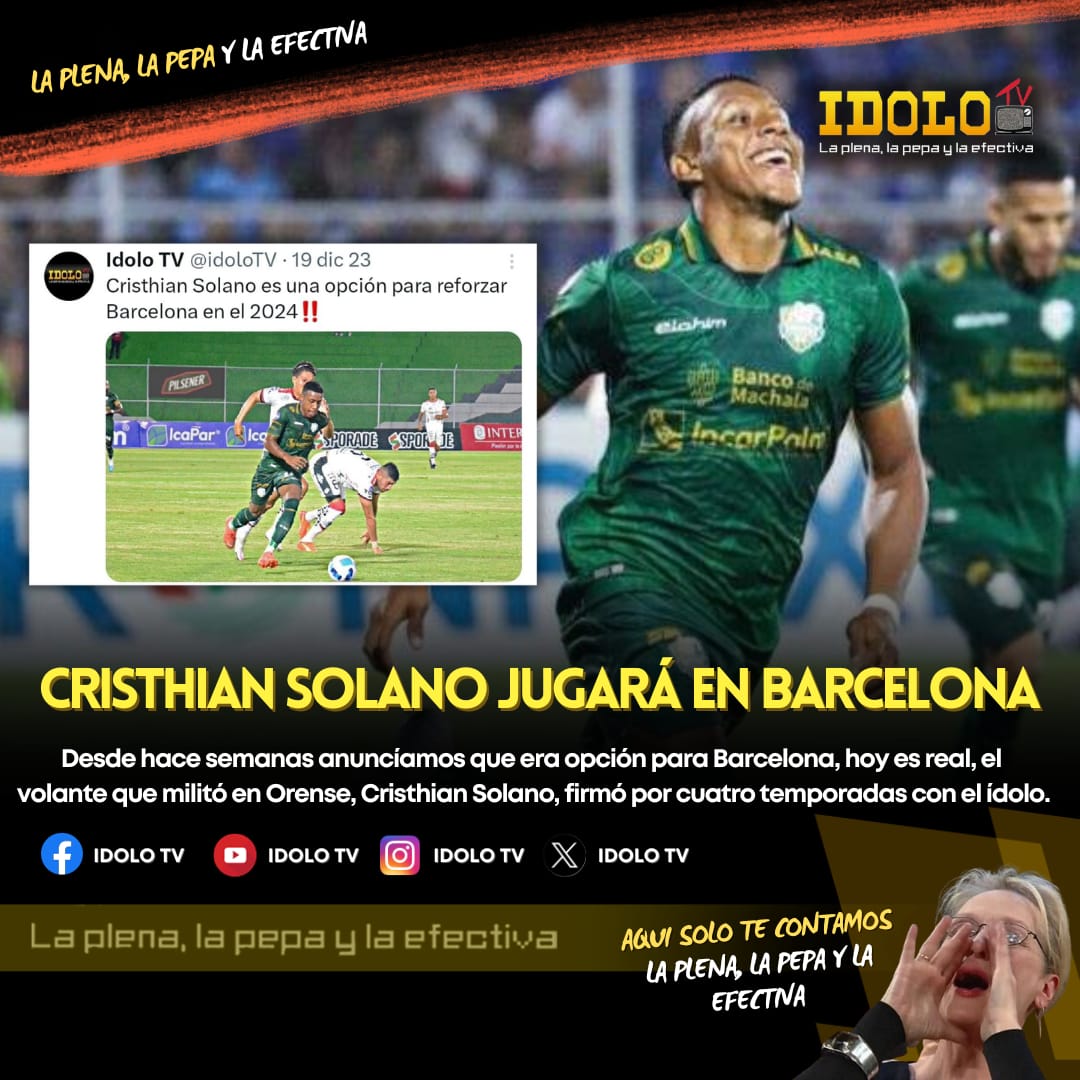 Christian Solano fue anunciado por Barcelona, refuerzo 2024, te lo dijimos  el 19 diciembre‼️