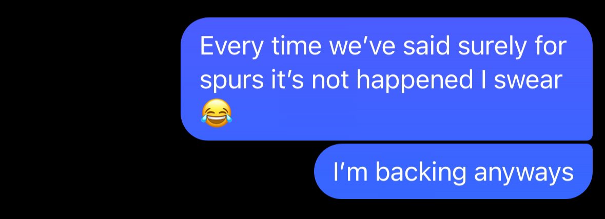 Matt_Meek23's tweet photo. I hate spurs and I hate myself https://t.co/0VXfV26PGo