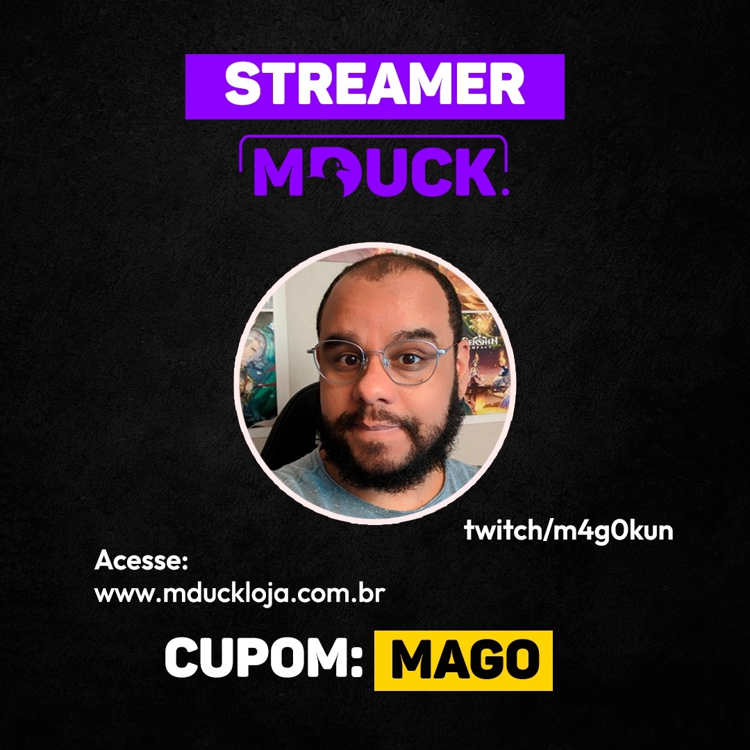 m4g0kun's tweet photo. E 2024 já começa com parceria nova. Agora sou streamer @mduckdg e já trago ai as infos pra vc poder seguir e tbm ir na loja pra ver as camisetas e outras coisinhas e aproveitar meu cupom MAGO para ter descontos!! Vambora que 2024 promete!!! #twitch #mduck #parceiro https://t.co/JqXDHpOdfo