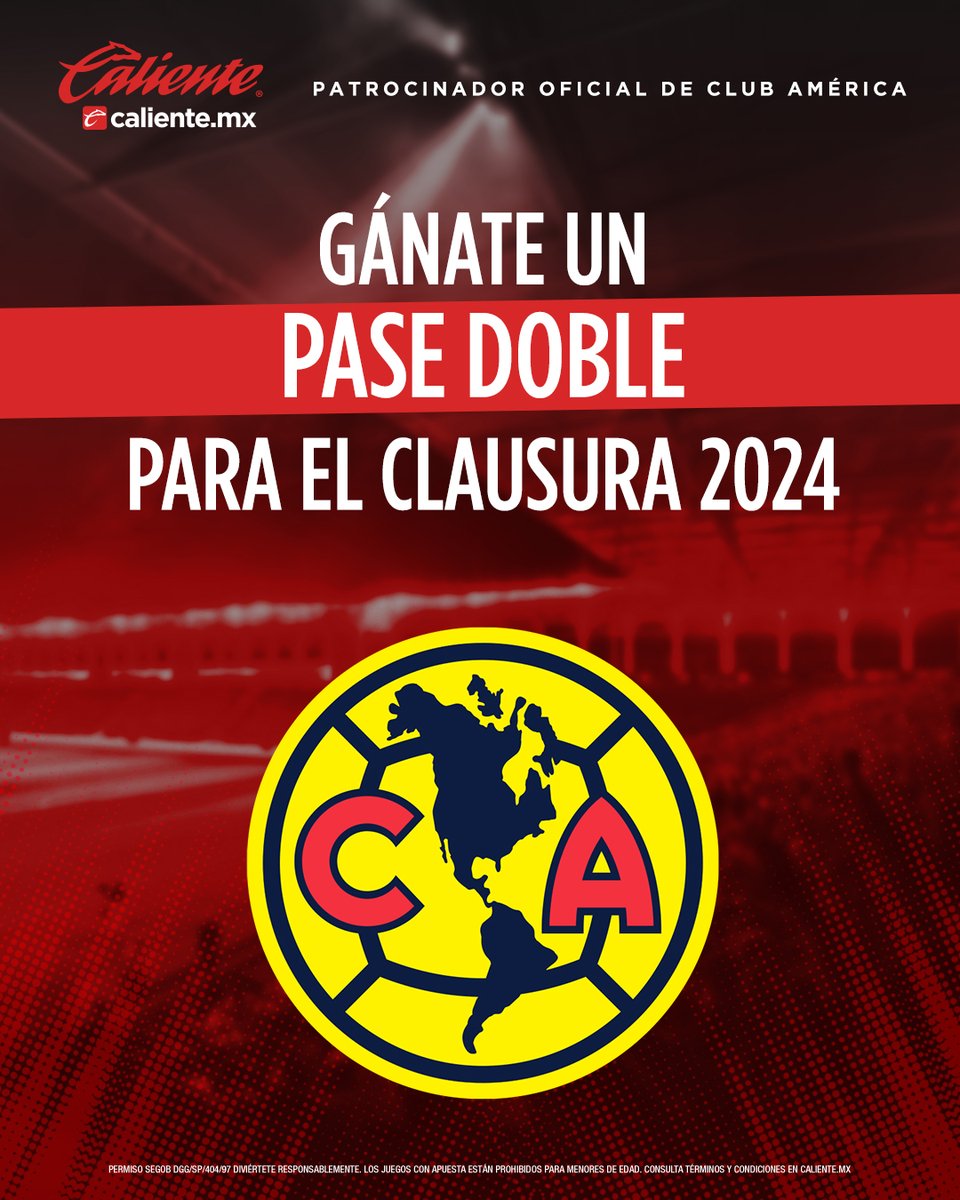 🏟️Caliente.mx te lleva a ver al CAMPEÓN🏟️

Gana un PASE DOBLE para nuestros juegos de local, incluye Fase Final 🦅 

Haz lo siguiente 👇🏽
1️⃣ Sigue a <a href="/calientesports/">Caliente Sports</a> 📲
2️⃣ Dale 🔁 y ❤️
3️⃣ Comenta por qué quieres ir al estadio en el #CL24 y el HT #MásAcciónMásDiversión