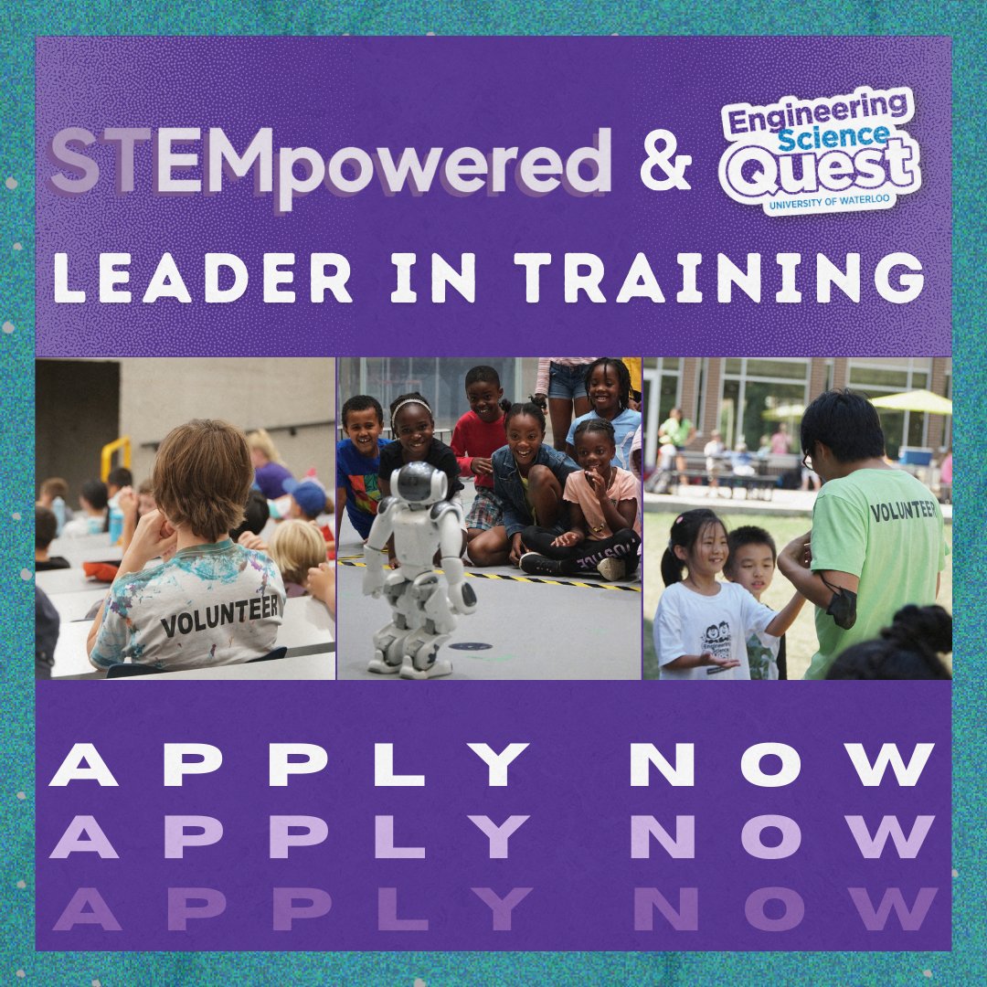 Apply by February 23rd!

LIT engages high school students that have interest in volunteer experience with Outreach.

Successful applicants attend a training session and a volunteer placement in our ESQ and STEMpowered camps!

Details here: linktr.ee/uwengoutreach