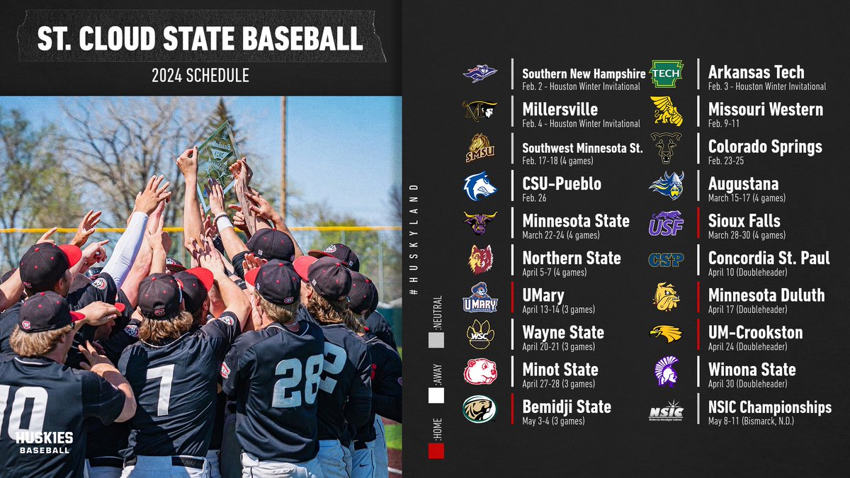 𝗧𝗛𝗘 𝟮𝟬𝟮𝟰 𝗦𝗖𝗛𝗘𝗗𝗨𝗟𝗘 𝗜𝗦 𝗛𝗘𝗥𝗘 ‼️

🗓️ bit.ly/3RP3BRr
📰 bit.ly/41LFRSG

#Huskyland ⚾️