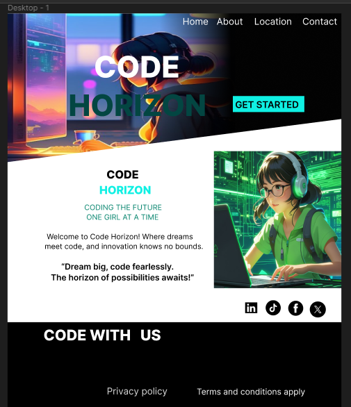 Leaney27's tweet photo. Spent 8 hours designing this website landing page in Figma, could've coded in 3. Took longer to design, but learning lots. 🎨💻 #LearningProces #CodingJourney https://t.co/vOqG1xV3tH