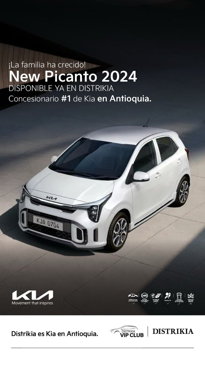 Distrikia's tweet photo. ¡El PICANTO 2024 ha llegado a DISTRIKIA! Te  esperamos en todas nuestras salas de ventas para que lo conozcas y te  enamores. ¡Somos el concesionario KIA #1 en Antioquia, Córdoba y Sucre! https://t.co/ZdiCWhN245
