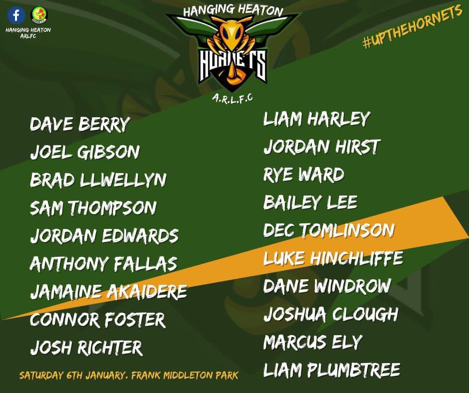 Our 19 man squad for tomorrows derby 🐝🔰