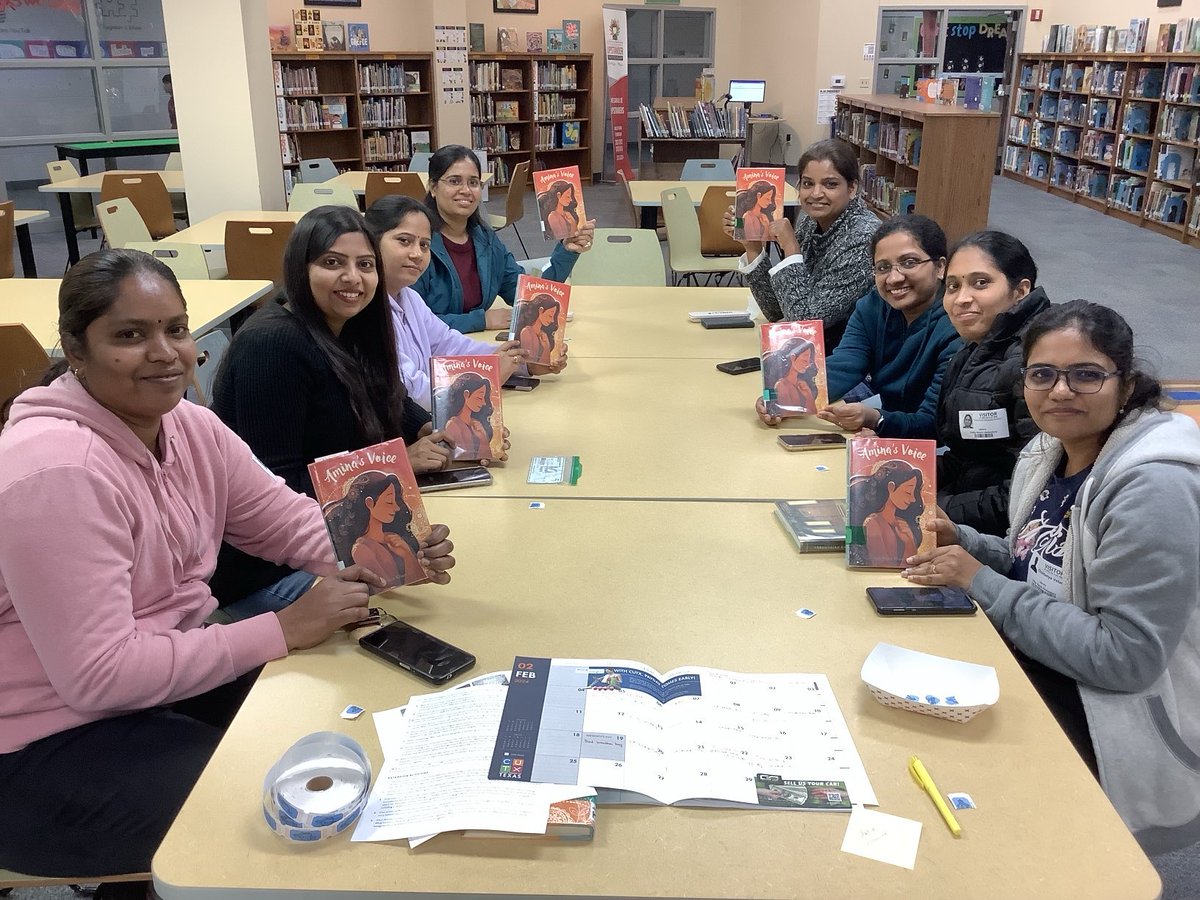 Building strong readers through our @vrepto Book Club! Great discussions and reflections about relevant topics in this book. Lots of connections were established today! @henakhanbooks @CISDlib @VRE_STARS #CISDTogether