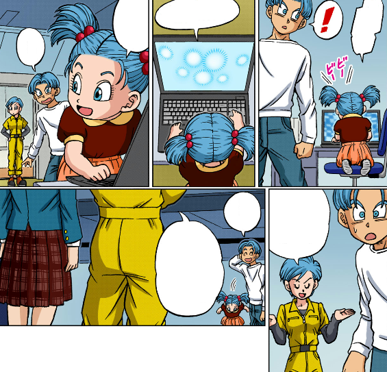 DBMangaPanels's tweet photo. Trunks' Little Sister Bulla Fixes Trunks' Laptop After Breaking It And Not Knowing How To Fix It On His Own.
Dragon Ball Super Manga
トランクスの妹のブラが、壊れてしまったトランクスのノートパソコンを自分で直す
ドラゴンボール超マンガ https://t.co/mLUUNWnaPJ