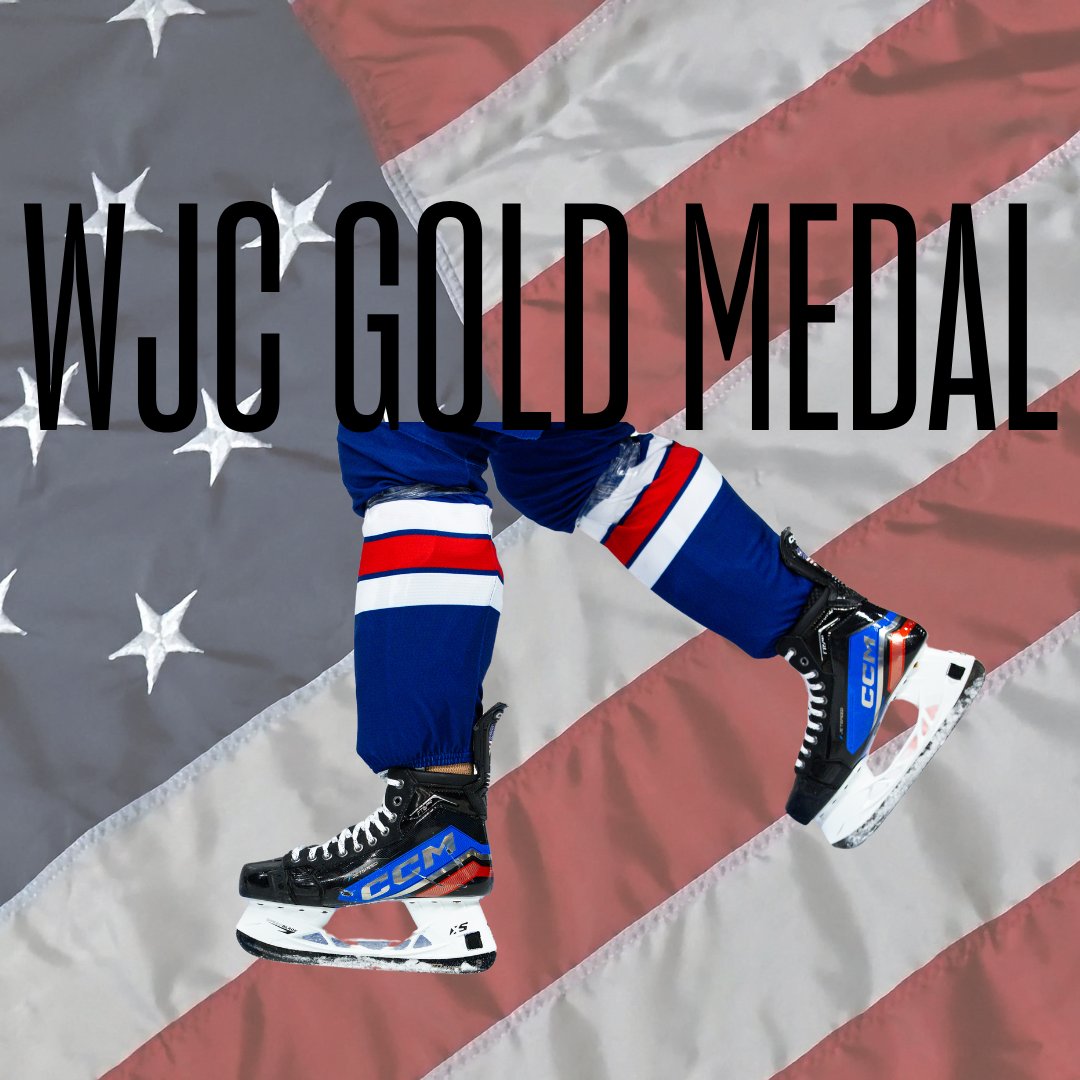 CCMHockey's tweet image. Congratulations to Ryan Leonard, Oliver Moore, Cutter Gauthier and Team USA on winning World Junior Gold!