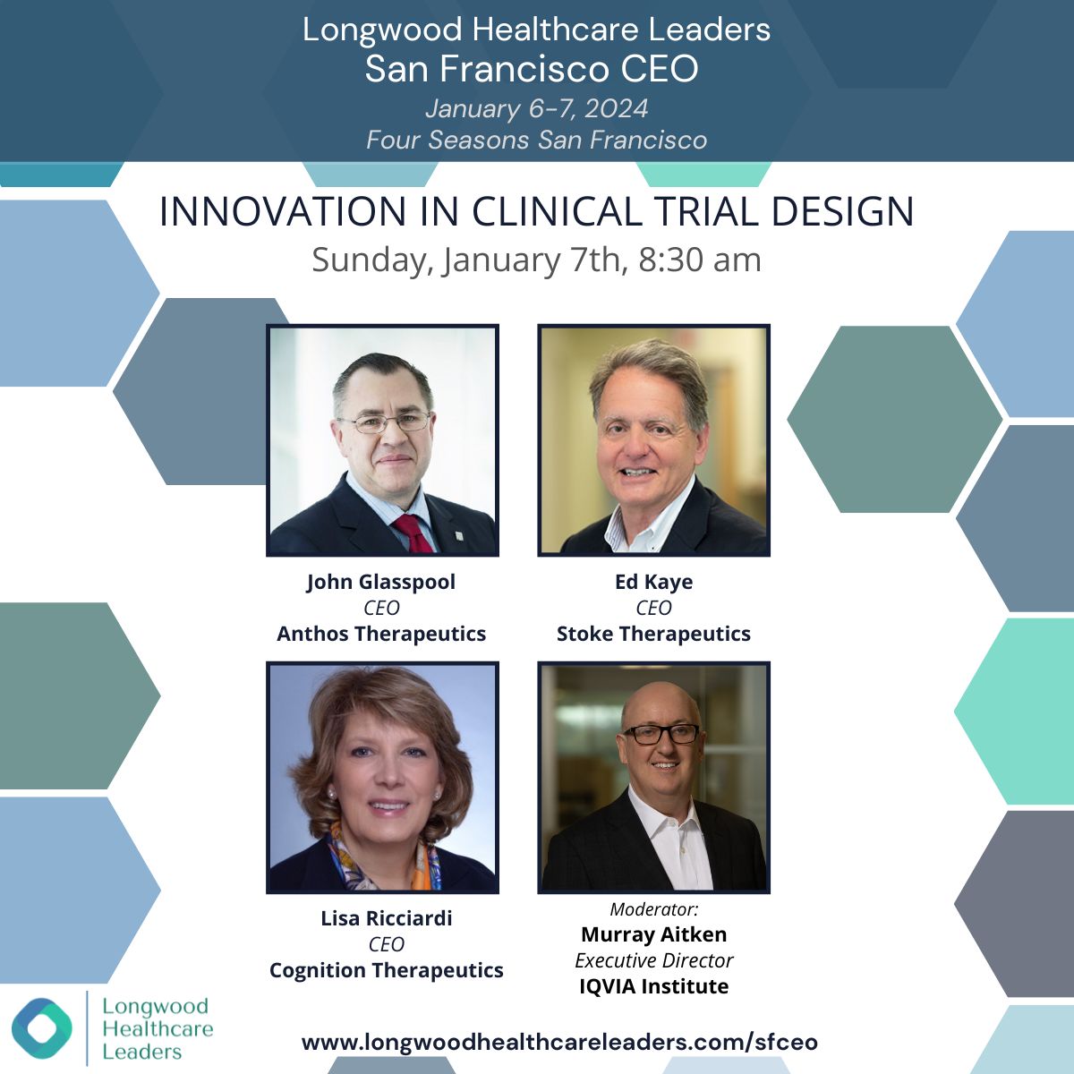 At Sunday's @LongwoodLeaders panel discussion, our CEO will share insights about #AnthosTx & how we're working intentionally to advance our clinical trial program to bring new Tx options to those w/ the greatest unmet need. #LongwoodLeaders #JPM24 #JPMHC24 #JPMWeek #BioTechMonth