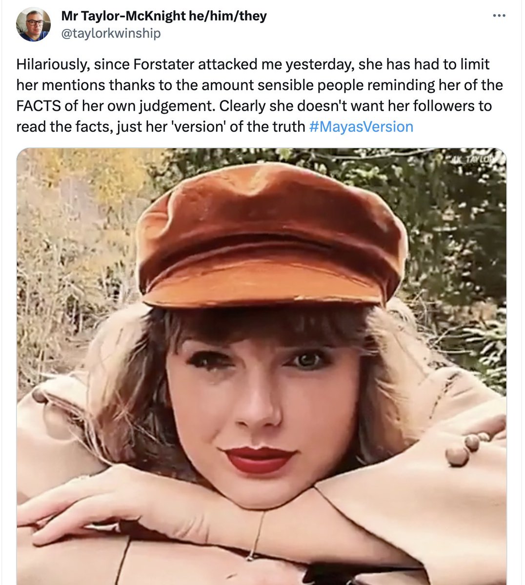 Maya Forstater tweet media