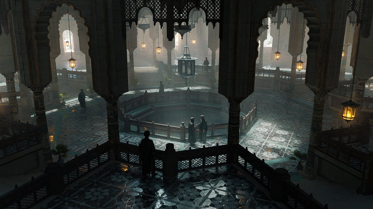 terraformart's tweet photo. Eastern Interior, personal work by our Senior Environment Concept Artist Oliver Beck @oliverbeckart

#architecture #design #interior #fantasy #lightingartist #visualdevelopment #conceptart #fantasyart #colorgrading #brainstormschool #3dart #fantasyartist #blender #b3d #blender3d https://t.co/dBu8B4vG9W