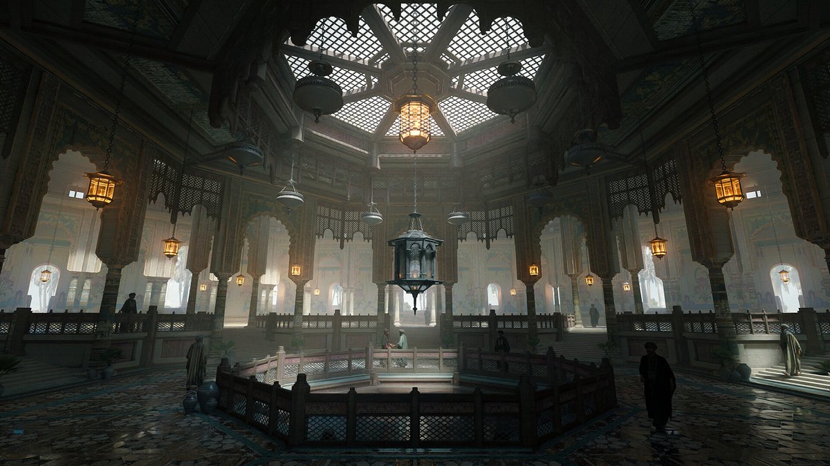 terraformart's tweet photo. Eastern Interior, personal work by our Senior Environment Concept Artist Oliver Beck @oliverbeckart

#architecture #design #interior #fantasy #lightingartist #visualdevelopment #conceptart #fantasyart #colorgrading #brainstormschool #3dart #fantasyartist #blender #b3d #blender3d https://t.co/dBu8B4vG9W