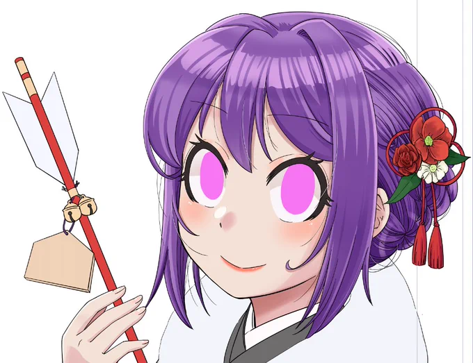 眼を塗るのが大変なんだなぁ ウメを。いかん想像以上に時間かかっとる…HAYO☆SENA…HAYO☆SENA… #wip 