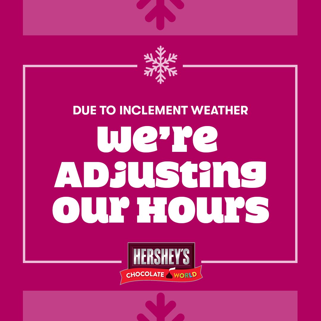 Due to anticipated inclement weather, we'll be closing at 3:00 PM on Saturday, January 6. Stay safe! ❄️