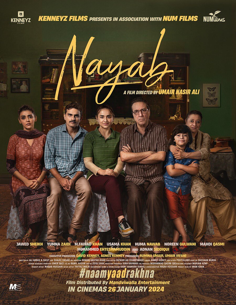 Nayab - RELEASING ON 26TH JANUARY 2024 IN CINEMAS all over Pakistan. Distributed by <a href="/MandviwallaE/">Mandviwalla Entertainment</a> 
#Nayab #naamyaadrakhna #nayabthefilm #pakistancinema #lollywoodmovie #pakistanimovie #pakistanifilm #yumnazaidi #jawedsheikh #usamakhan #mfawadkhan #trending