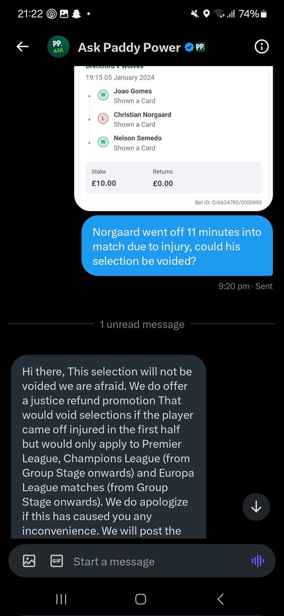 DaRealBeastHFH's tweet photo. @1odder @AndyRobsonTips Apparently not🥲 https://t.co/i9LZJghN0T