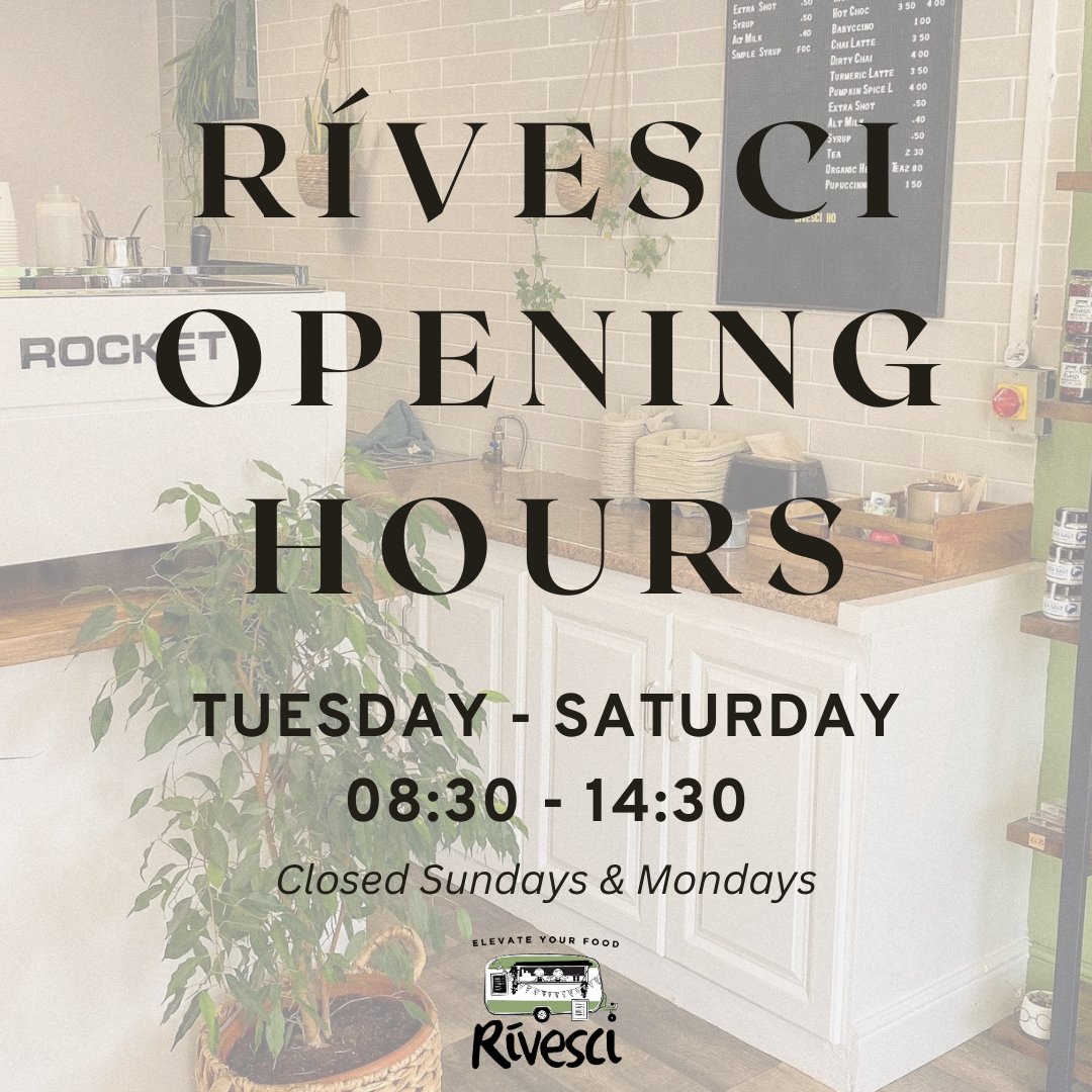 📢 WE HAVE NEWS 📢

We've always been told that a change is as good as a rest, so we're changing our opening hours starting next week! ⏰️

Open Tuesday - Saturday 8:30am - 2:30pm ☕️

Any questions let us know 👇

See you all on Tuesday 9th 🎉

#Clonmel #VisitTipperary