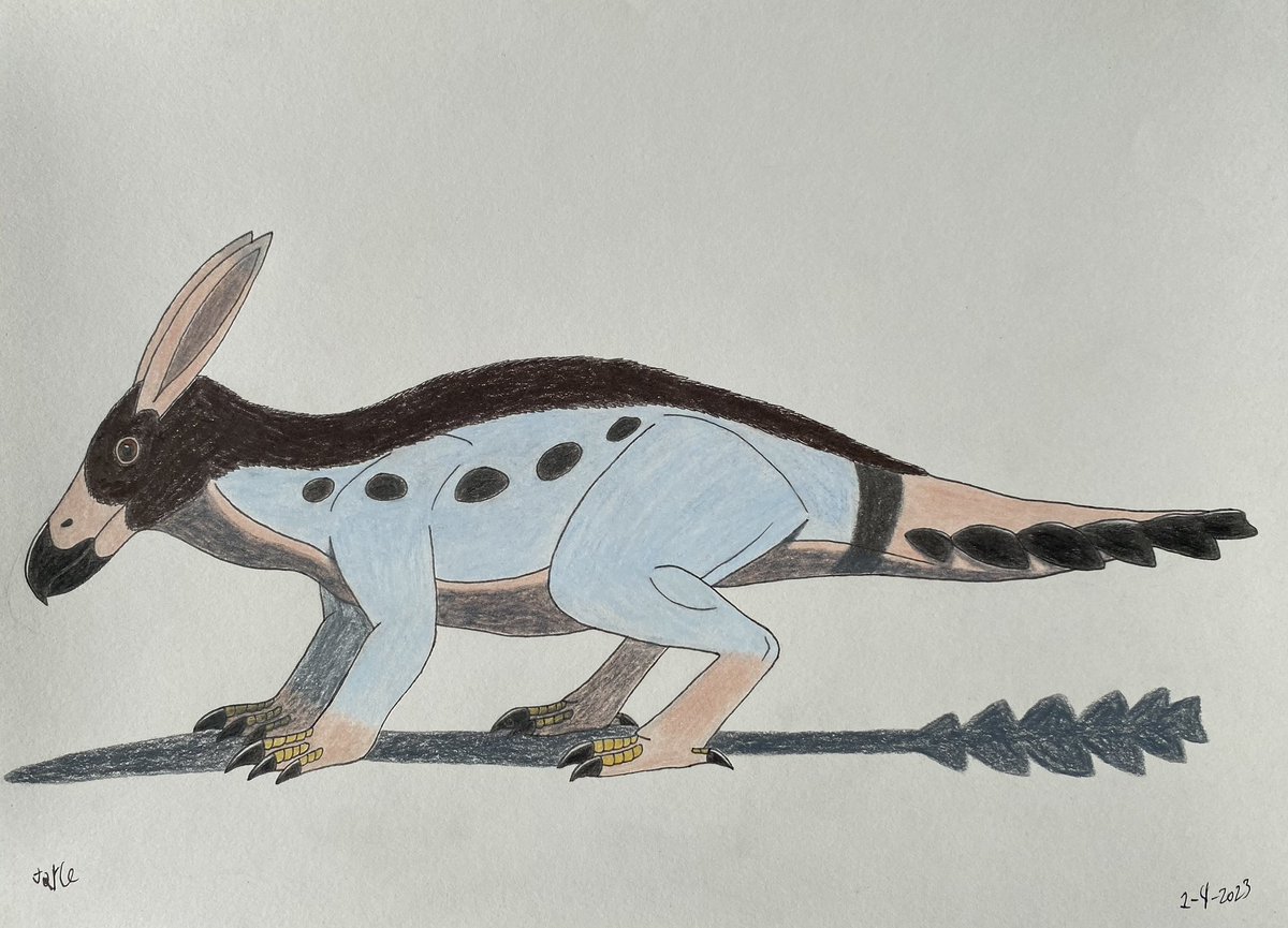 CreatorJayce's tweet photo. My finished illustration of a black kite x bilby x Stegouros chimera

#creaturedesign https://t.co/CMUIhWXP17