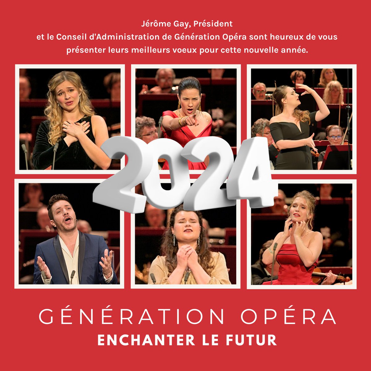 Toute l'équipe de Génération Opéra vous souhaite une très belle année 2024 !
Génération Opéra ... enchanter le futur !
