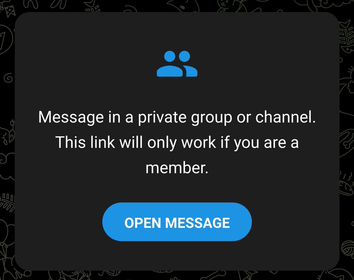 BaphoKat's tweet photo. @BewitchedInk hi! I don't know if you're aware, but in your telegram group, which is labeled private, the keynotes you have for your links (merch, comms, etc) we can't copy the links because it's a private group 

Aka, your links don't work. :<

(link just sends back to channel) https://t.co/HbNnz1Tmt8