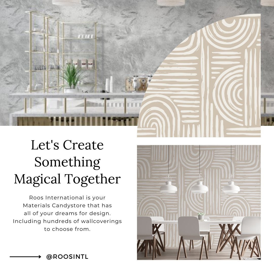roosintl's tweet photo. Join the Accent wall side, we have designs! 🍪
Roos International is your Materials Candystore that has all of your dreams for design. With hundreds of wallcoverings to choose from our 15 different companies including Sur La Mur!
Give us a call today! ☎️
1-800-888-2776 https://t.co/6zqaVrGPZW