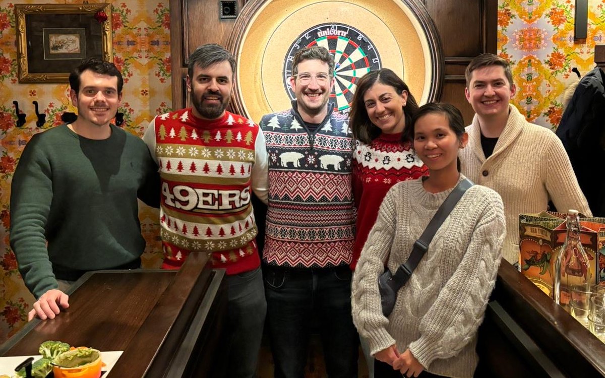 The abdominal imaging fellows celebrated the holidays with a festive game of darts. #abdominalradiology #imaging #radiology #darts