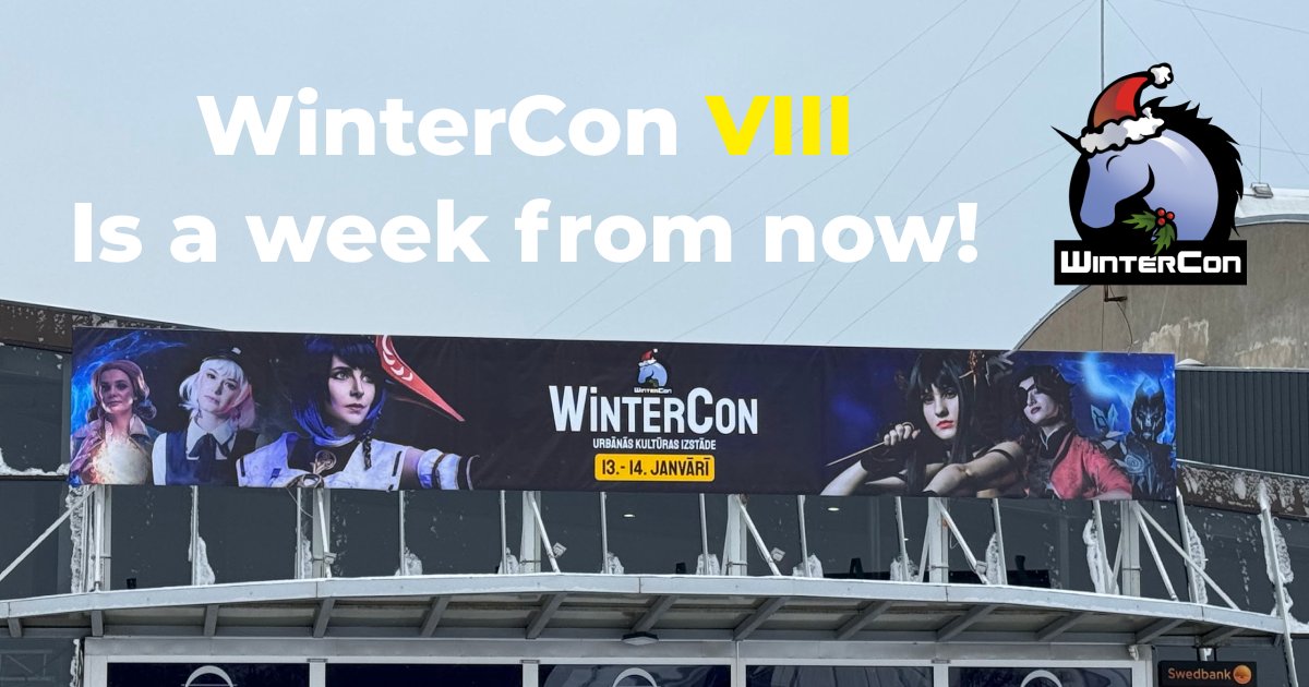 uniconlv's tweet photo. Are you ready for the next weekend - WinterCon VIII?
#WinterConVIII #WinterCon #UniConLV #UniCon #convention #cosplay #esports #geek #diy #kpop #tickets #Riga #latvia https://t.co/CA4BXAVkwC