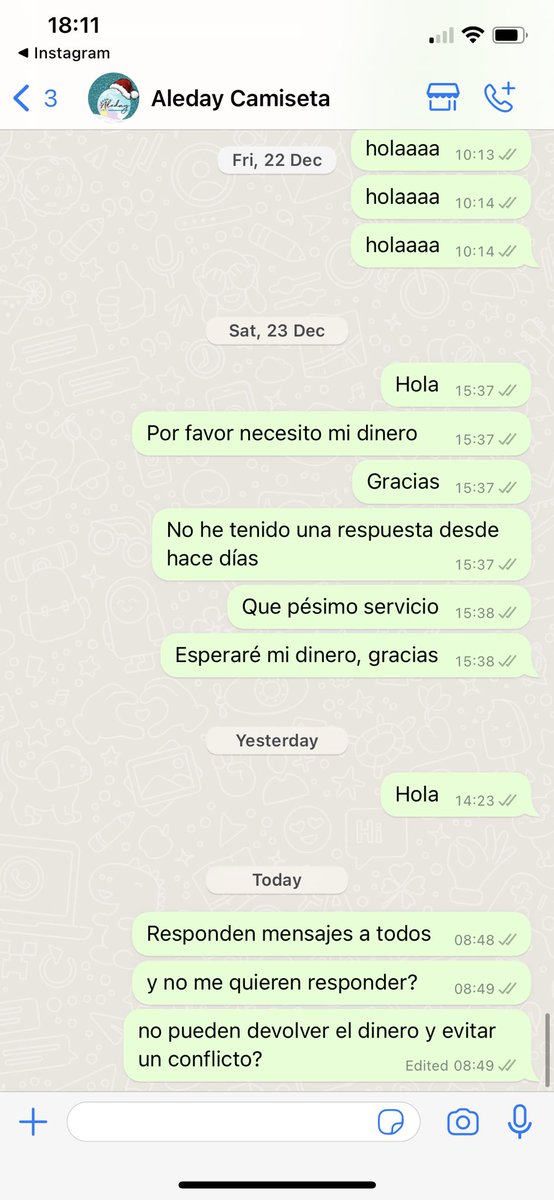 christiannnes's tweet photo. AYÚDENME DENUNCIANDO ESTA CUENTA EN IG‼️https://t.co/CHMxMIn0iM
Nunca he sido de los que se queja de un servicio o quiere perjudicar a una emprendimiento, pero no quisiera que ellos le roben o estafen a otra persona más!!
Aquí les cuento mi mala experiencia con @aleday.ec 

RT!! https://t.co/uSopi7ekm6
