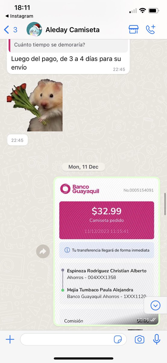 christiannnes's tweet photo. AYÚDENME DENUNCIANDO ESTA CUENTA EN IG‼️https://t.co/CHMxMIn0iM
Nunca he sido de los que se queja de un servicio o quiere perjudicar a una emprendimiento, pero no quisiera que ellos le roben o estafen a otra persona más!!
Aquí les cuento mi mala experiencia con @aleday.ec 

RT!! https://t.co/uSopi7ekm6