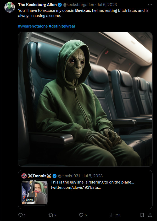 kecksburgalien's tweet photo. Every single time Bevixus leaves the house. EVERY SINGLE TIME.
#stillreal #Miamialiens #weallhavethatonecousin https://t.co/PFV5ghvWGK