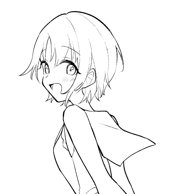 ペン設定をいじったりしながら書いてた落書き 下書きなしでプランなく書き始めてるので歪んでるのは許して欲しい 