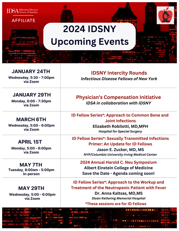 NYUGSOM_ID's tweet photo. βΌοΈ Don't miss the opportunity to register for the Infectious Diseases Society of New York (#IDSNY) Events β€΅οΈ @IDSAInfo
https://t.co/33uwCKywU0 https://t.co/jVKfpCHZqb