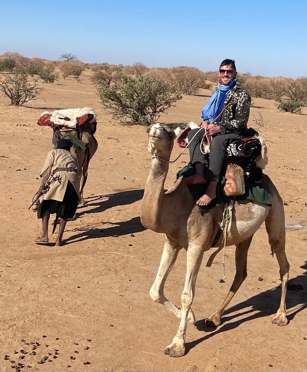 With the camel corps