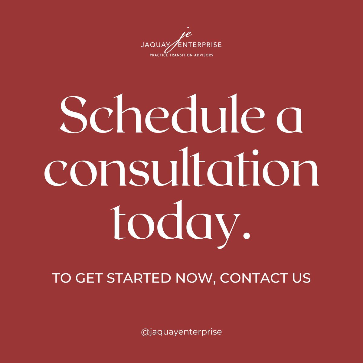 Ready to take your business to new heights? Schedule your complimentary consultation with Jaquay Enterprise today!

#ConsultWithJaquay #BusinessGoals #UnlockOpportunities #JaquayConsults #DreamPlanAchieve #JaquayEnterprise #DentalTransitionAdvisors #PracticeTransitionAdvisors