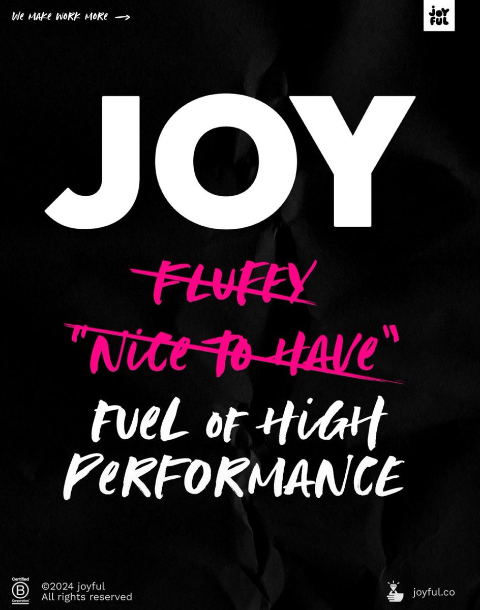 joyful is on to something big. Who is joyful? If you took the best creative agency out there and mashed it up with a top-notch events company and culture change consultancy, you would have joyful. Cool, right? We help culture-focused leaders and companies to: 👉…