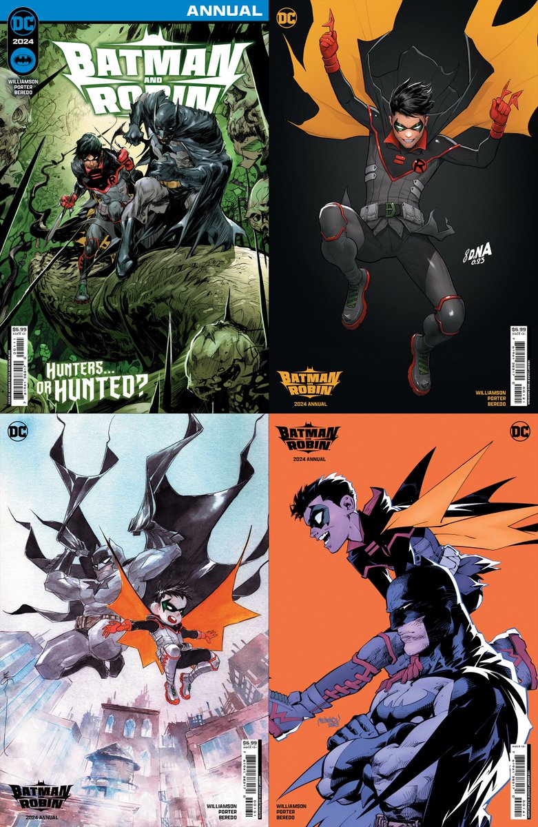 48 pages of Bruce and Damian Wayne action from myself and @MrHowardPorter makes its way into stores in just a few weeks!

Today's your last chance to pre-order the BATMAN AND ROBIN ANNUAL, so secure your copy of one or more of these incredible covers NOW!