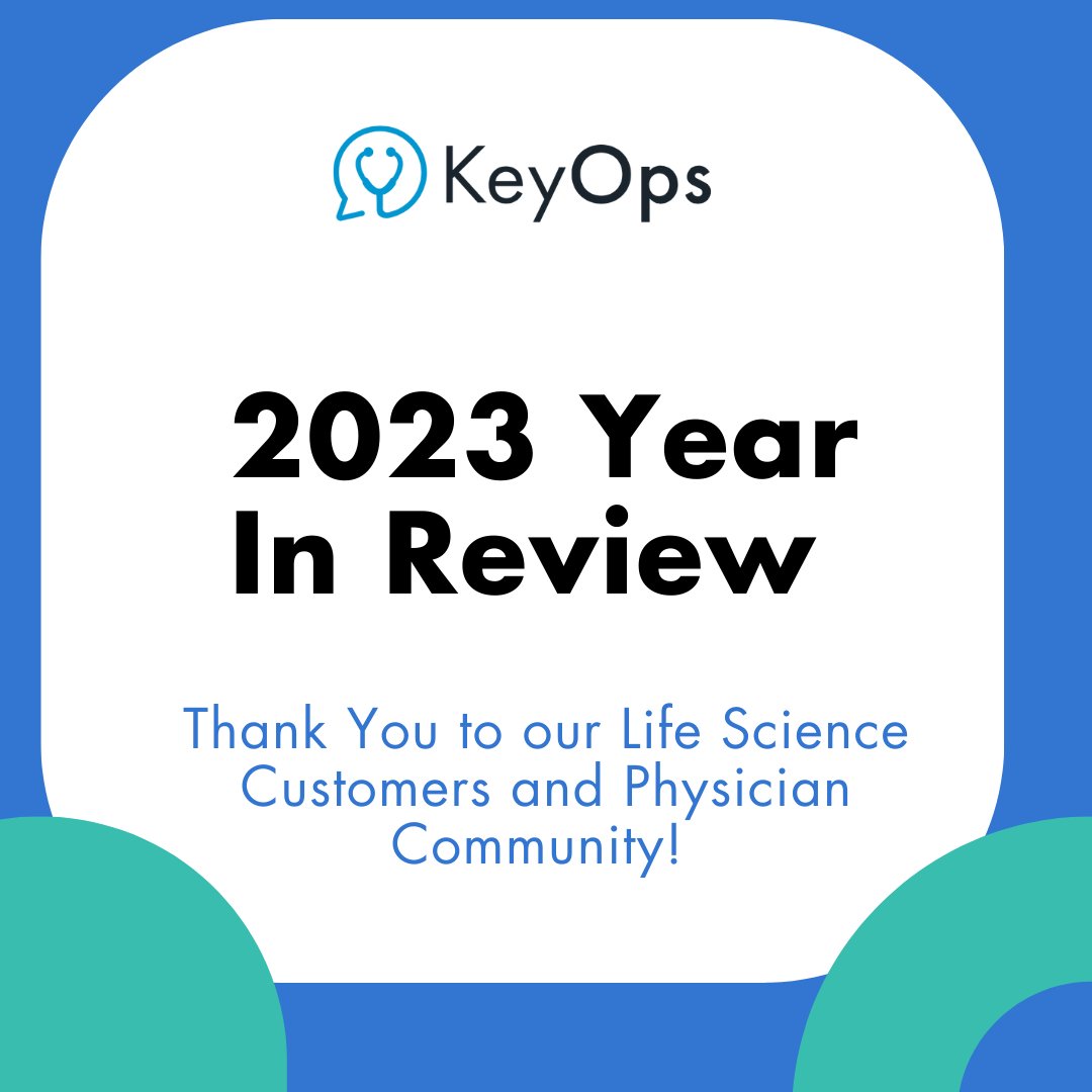 keyopsinc's tweet photo. As we look forward to the opportunities in front of us in 2024, we wanted to take a moment to reflect and thank our valued life science customers and physician community for an amazing 2023.  View our post for a few highlights from our year that we wanted to share with everyone.

Our collective work allows our life science partners to engage with HCPs in a more meaningful way, generating better insights which they can use to improve healthcare outcomes - this is something we can all be proud of!

None of the above could have been accomplished without our customers and our physician community. Cheers to you all for a wonderful and successful 2024!!

#KeyOps #YearInReview #2023YearInReview