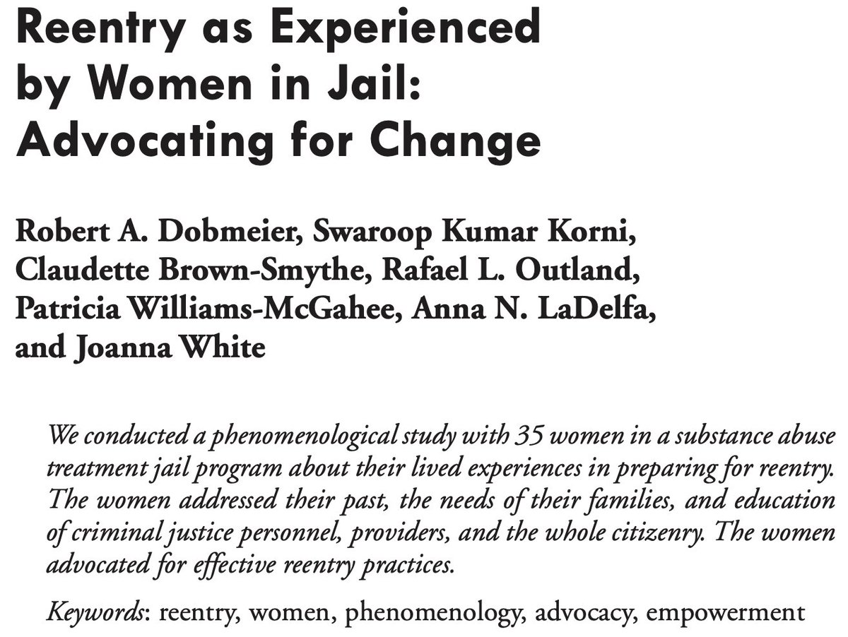 AdultspanJ's tweet photo. #AdultspanReview: Are you interested in learning more about the reentry experiences of women in a substance abuse treatment jail program? Learn more about potential barriers during reentry and opportunities for advocacy from this phenomenological study👇 https://t.co/fUghxNE6fz https://t.co/tvwt8g0M5x