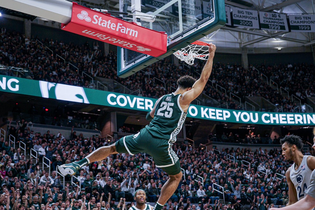 SSR_MSU's tweet photo. Michigan State Men’s Basketball opens up the new year with a 92-61 win over Penn State as Malik Hall led the team with 24 points, tied for his career high. Michigan State has won five straight games and improves to 9-5 overall and 1-2 in league play. https://t.co/0TqtxbeqbI